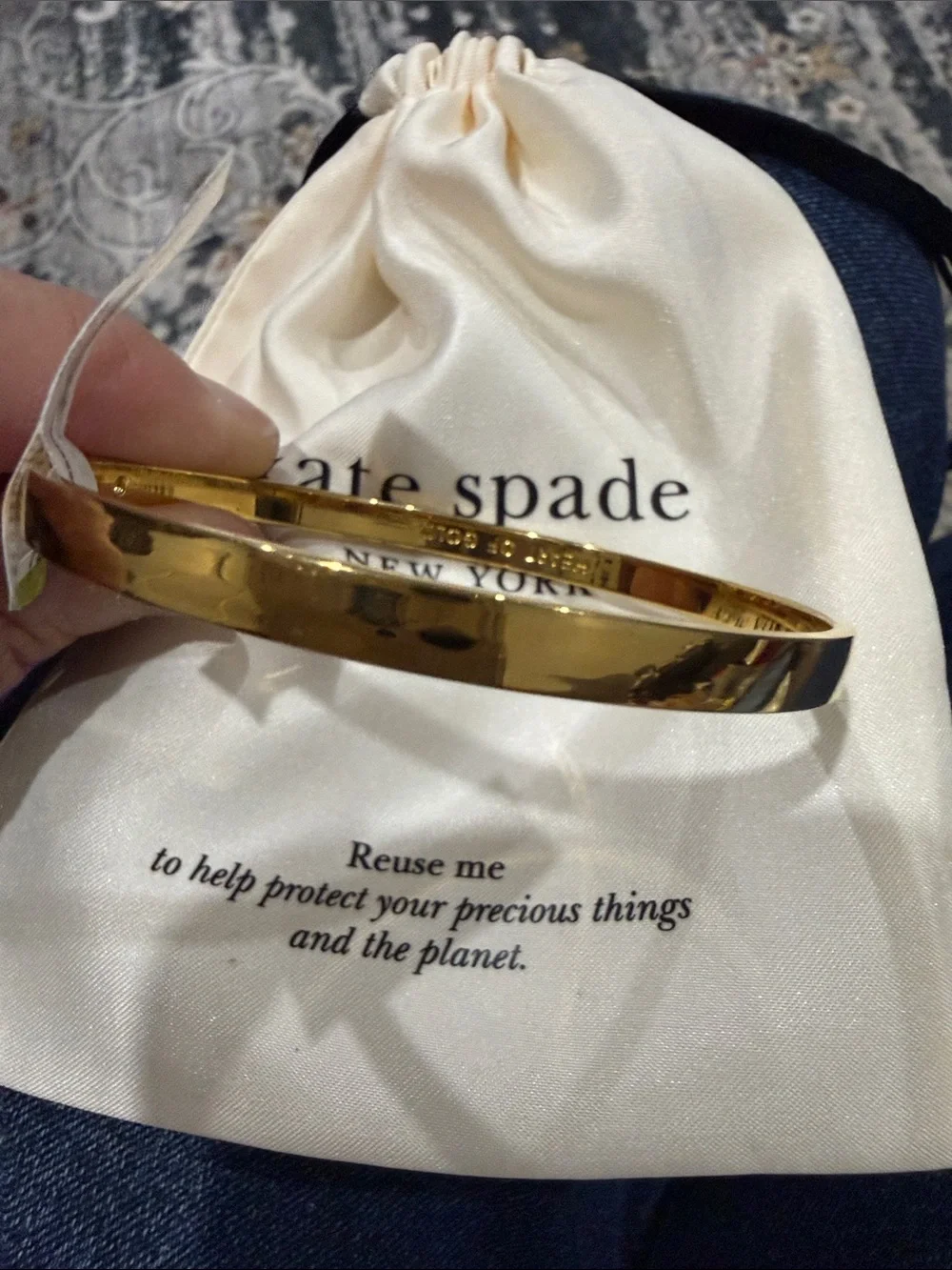 kate spade Gold Thin Round Bangle